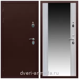 Входные двери со вставками, Дверь входная утепленная Армада Люкс Антик медь / МДФ 16 мм СБ-16 Сандал белый