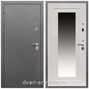 Входные двери с зеркалом и теплоизоляцией, Дверь входная Армада Оптима Антик серебро / МДФ 16 мм ФЛЗ-120 Дуб белёный