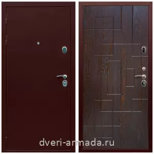 Входные двери Эконом, Дверь входная Армада Люкс ТАнтик медь / МДФ 16 мм ФЛ-57 Дуб шоколад