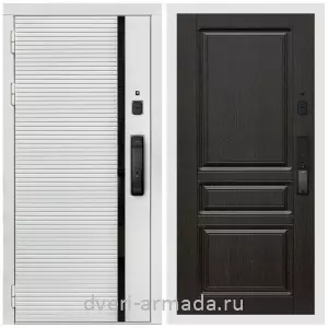 Входные двери 880 мм, Умная входная смарт-дверь Армада Каскад WHITE МДФ 10 мм Kaadas K9 / МДФ 16 мм ФЛ-243 Венге