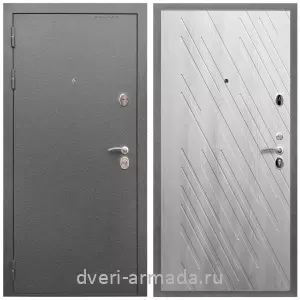 Одностворчатые входные двери, Дверь входная Армада Оптима Антик серебро / МДФ 16 мм ФЛ-86 Ясень Ривьера Айс