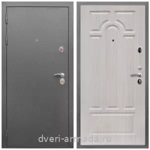 С порошковым напылением, Дверь входная Армада Оптима Антик серебро / МДФ 16 мм ФЛ-58 Дуб белёный