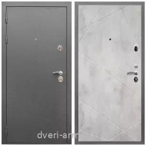 Темные входные двери, Дверь входная Армада Оптима Антик серебро / МДФ 10 мм ФЛ-291 Бетон светлый