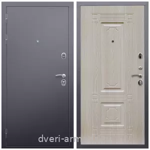 Входные двери на заказ, Дверь входная Армада Люкс Антик серебро / МДФ 6 мм ФЛ-2 Дуб белёный от производителя в коттедж с теплоизоляцией