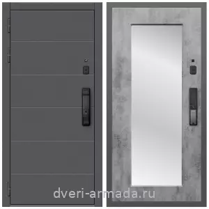 Входные двери с зеркалом и теплоизоляцией, Дверь входная Армада Роуд МДФ 10 мм Kaadas K9 / МДФ 16 мм ФЛЗ-Пастораль, Бетон темный