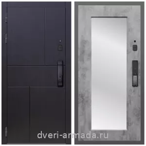 Двери со склада, Умная входная смарт-дверь Армада Оникс МДФ 10 мм Kaadas K9 / МДФ 16 мм ФЛЗ-Пастораль, Бетон темный