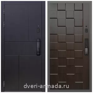 Входные двери в Подольске, Умная входная смарт-дверь Армада Оникс МДФ 10 мм Kaadas K9 / МДФ 16 мм ОЛ-39 Эковенге