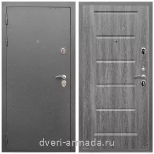 Входные двери Троя, Дверь входная Армада Оптима Антик серебро / МДФ 16 мм ФЛ-39 Дуб Филадельфия графит