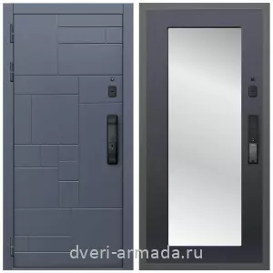 Входные двери с зеркалом и теплоизоляцией, Умная входная смарт-дверь Армада Аккорд МДФ 10 мм Kaadas K9 / МДФ 16 мм ФЛЗ-Пастораль, Венге