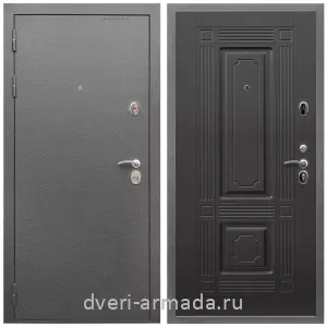 МДФ со стеклянными вставками, Дверь входная Армада Оптима Антик серебро / МДФ 6 мм ФЛ-2 Венге