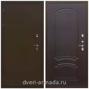 Для коттеджа, Дверь входная уличная в дом Армада Термо Молоток коричневый/ МДФ 6 мм ФЛ-140 Венге для загородного дома с панелями МДФ