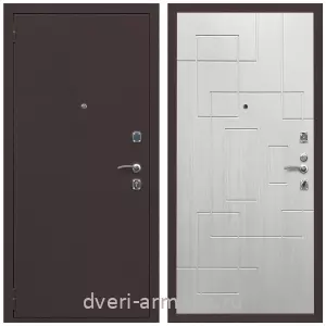 Входные двери с двумя петлями, Дверь входная Армада Комфорт Антик медь / МДФ 16 мм ФЛ-57 Белый жемчуг