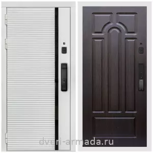 Входные двери 880 мм, Умная входная смарт-дверь Армада Каскад WHITE Kaadas K9 / МДФ 16 мм ФЛ-58 Венге