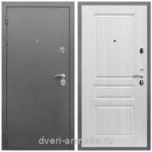 Офисные, Дверь входная Армада Оптима Антик серебро / МДФ 16 мм ФЛ-243 Дуб белёный