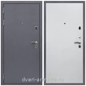 Темные входные двери, Дверь входная Армада Престиж Антик серебро / МДФ 10 мм Гладкая белый матовый