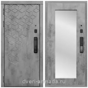 Входные двери Троя, Дверь входная Армада МДФ 16 мм Квадро Kaadas K9 /  МДФ 16 мм ФЛЗ-пастораль, Бетон темный