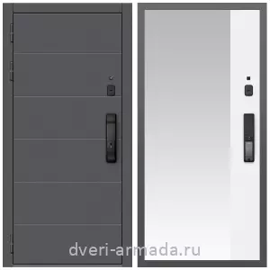 Входные двери в Подольске, Дверь входная Армада Роуд МДФ 10 мм Kaadas K9 / МДФ 16 мм ФЛЗ Панорама-1 Белый матовый