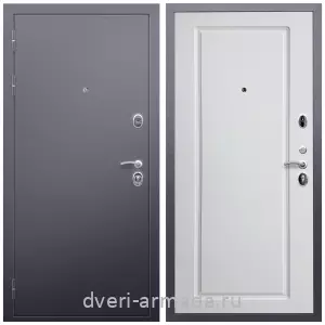 Двери оптом, Металлическая дверь входная Армада Люкс Антик серебро / МДФ 16 мм ФЛ-119 Белый матовый