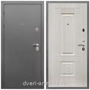 Входные двери Троя, Дверь входная Армада Оптима Антик серебро / МДФ 16 мм ФЛ-2 Дуб белёный