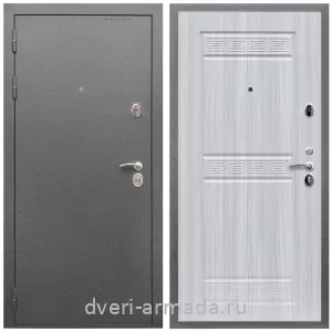 С порошковым напылением, Дверь входная Армада Оптима Антик серебро / МДФ 10 мм ФЛ-242 Сандал белый