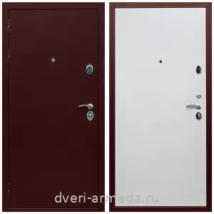 Входные двери Эконом, Дверь входная утепленная Армада Люкс Антик медь / МДФ 10 мм Гладкая белый матовый