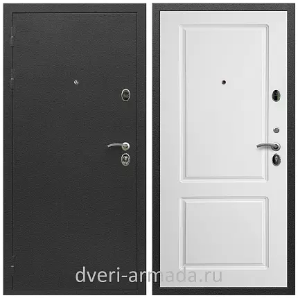 Дверь входная Армада Престиж Черный шелк / ФЛ-117 Белый матовый