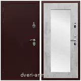 Белые двери с зеркалом, Дверь входная Армада Люкс Антик медь / ФЛЗ пастораль Бетон светлый