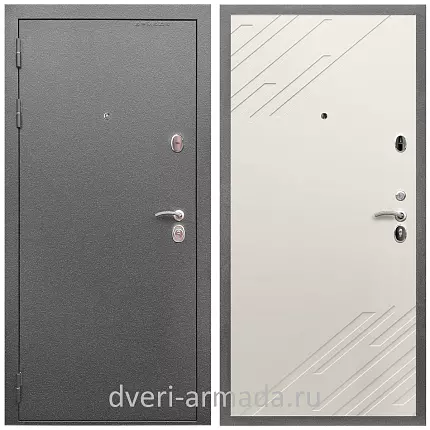 Дверь входная Армада Оптима Антик серебро / МДФ 16 мм ФЛ-143 Шате крем