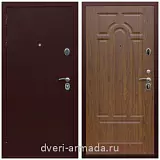 Входные двери Эврика, Дверь входная железная Армада Люкс Антик медь / ФЛ-58 Мореная береза с фрезеровкой в квартиру