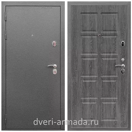Дверь входная Армада Оптима Антик серебро / МДФ 10 мм ФЛ-38 Дуб Филадельфия графит