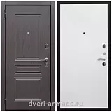 металлические двери с шумоизоляцией с отделкой МДФ, Дверь входная Армада Экстра ФЛ-243 Эковенге / Гладкая белый матовый