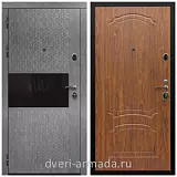 Дверь входная Армада Престиж Черная шагрень МДФ 16 мм Штукатурка графит / ФЛ-140 Морёная береза