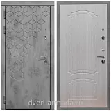 Входные двери Бетон, Дверь входная Армада Квадро Бетон тёмный / ФЛ-140 Дуб белёный