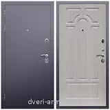 Темные входные двери, Дверь входная Армада Люкс Антик серебро / ФЛ-58 Дуб белёный от завода с замками высокого класса снаружи