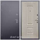 Двери со склада, Дверь входная Армада Люкс Антик серебро / ФЛ-2 Дуб белёный от производителя в коттедж с теплоизоляцией