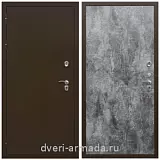 Дверь входная железная утепленная  Армада Термо Молоток коричневый/ МДФ 6 мм ПЭ Цемент темный