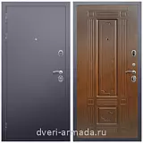 Входные двери МДФ для офиса, Дверь входная Армада Люкс Антик серебро / ФЛ-2 Морёная береза из металла в кирпичный дом с порошковой окраской