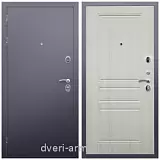 Левые входные двери, Недорогая дверь входная в квартиру Армада Люкс Антик серебро / ФЛ-243 Лиственница беж с зеркалом широкая