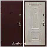 Металлические двери с шумоизоляцией и толстым полотном, Дверь входная офисная Армада Лондон Антик медь / ФЛ-2 Дуб беленый на заказ