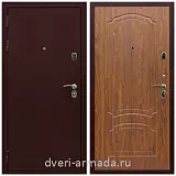 Металлические двери с шумоизоляцией и толстым полотном, Дверь входная одностворчатая Армада Лондон Антик медь / ФЛ-140 Мореная береза