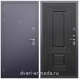 Темные входные двери, Дверь входная стальная Армада Люкс Антик серебро / ФЛ-2 Венге от завода на дачу с панелями