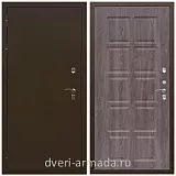 Непромерзающие входные двери, Дверь входная уличная для загородного дома Армада Термо Молоток коричневый/ ФЛ-38 Дуб филадельфия графит на заказ