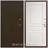 Белые с терморазрывом , Дверь входная уличная в дом Армада Термо Молоток коричневый/ ФЛ-243 Белый матовый