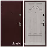 Металлические двери с шумоизоляцией и толстым полотном, Дверь входная Армада Лондон Антик медь / ФЛ-58 Дуб беленый со звукоизоляцией