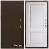 Белые с терморазрывом , Дверь входная уличная в дом Армада Термо Молоток коричневый/ ФЛ-117 Белый матовый