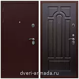 Входные двери в Подольске, Дверь входная стальная теплая Армада Люкс Антик медь / ФЛ-58 Венге двухконтурная в тамбур