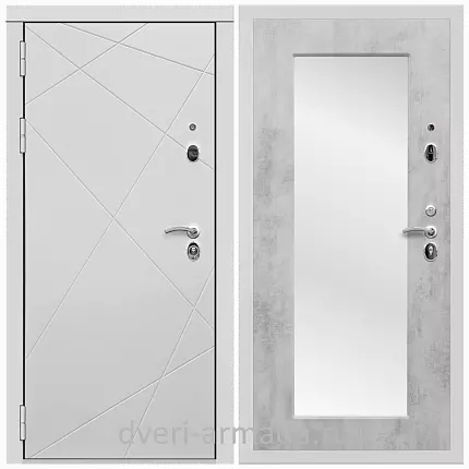 Дверь входная Армада Тесла МДФ 16 мм / МДФ 16 мм ФЛЗ-Пастораль, Бетон светлый