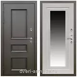 Входные двери с зеркалом и терморазрывом, Дверь входная уличная в дом Армада Фаренгейт / ФЛЗ-120 Дуб беленый для загородного дома