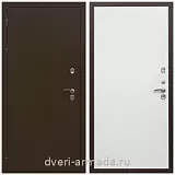 Коричневые входные двери, Металлическая коричневая дверь входная уличная в квартиру Армада Термо Молоток коричневый/ Гладкая белый матовый минеральная плита