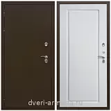 Белые с терморазрывом , Дверь входная уличная в дом Армада Термо Молоток коричневый/ ФЛ-119 Белый матовый